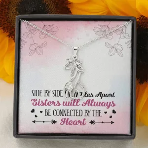 Sisters Apart Giraffe Necklace