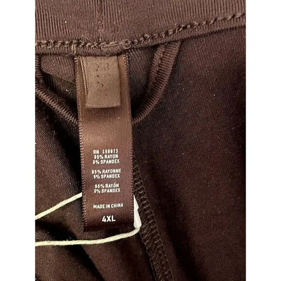 SKIMS Soft Fleece Lounge Sleep Pants Jersey Relaxed Fit Pull On Cocoa Plus Sz 4X