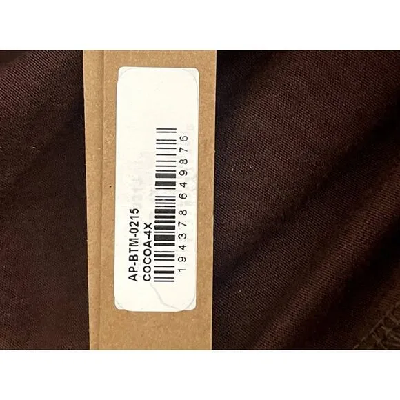 SKIMS Soft Fleece Lounge Sleep Pants Jersey Relaxed Fit Pull On Cocoa Plus Sz 4X