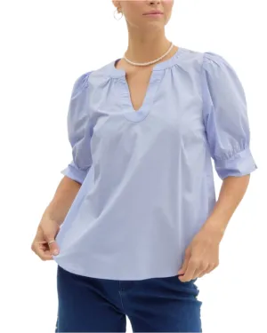 Skylar Puff Sleeve Blouse - Periwinkle