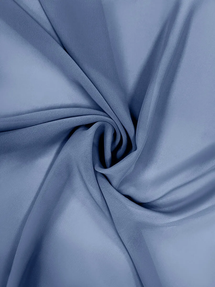 Slate Blue Chiffon Fabric By The 1/2 Yard