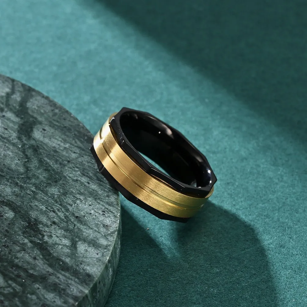 Sleek Stainless Steel Ring for FashionForward Men