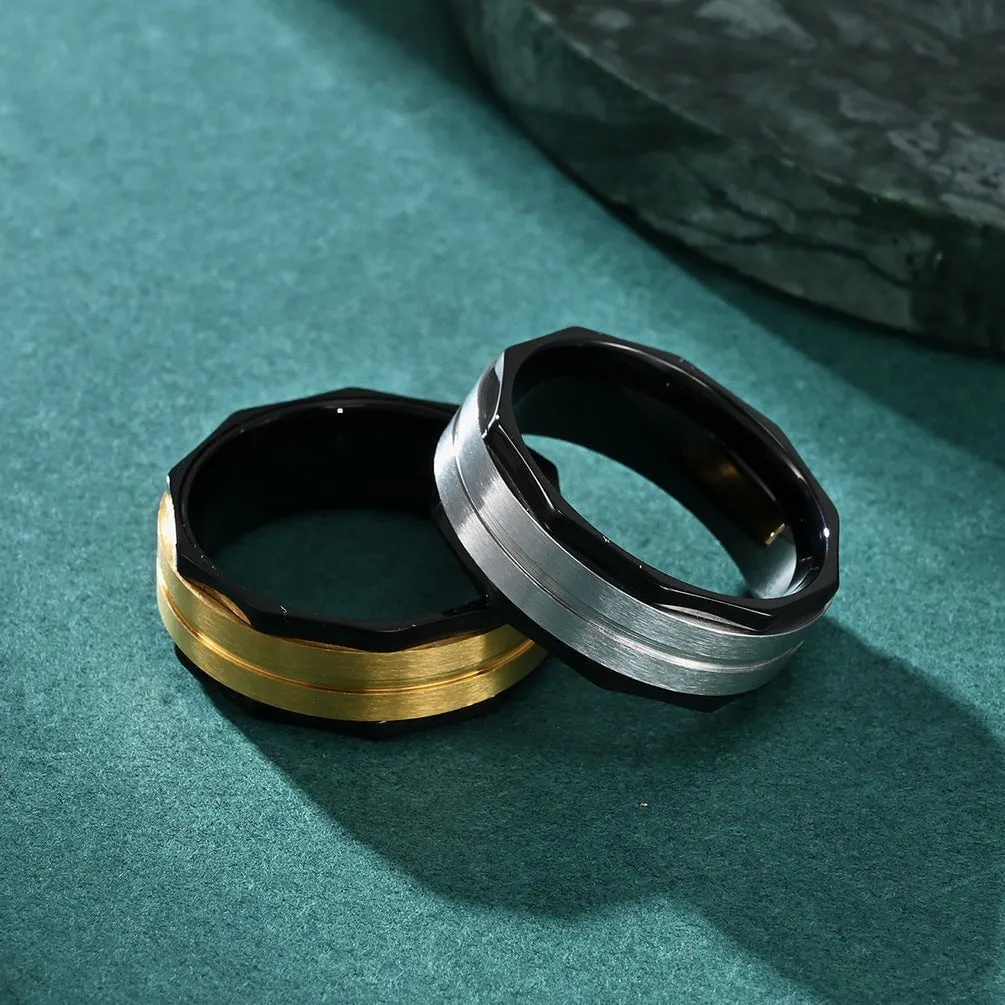 Sleek Stainless Steel Ring for FashionForward Men