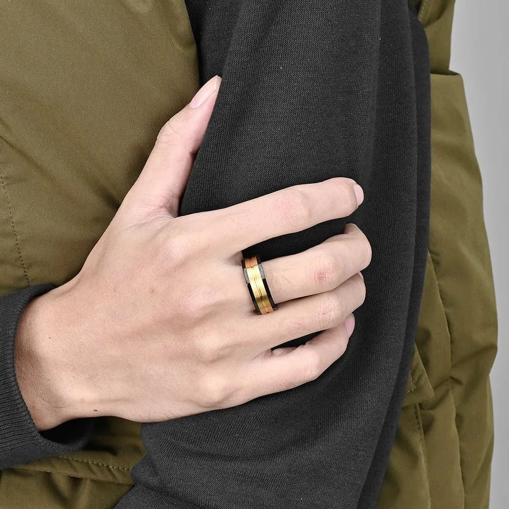 Sleek Stainless Steel Ring for FashionForward Men