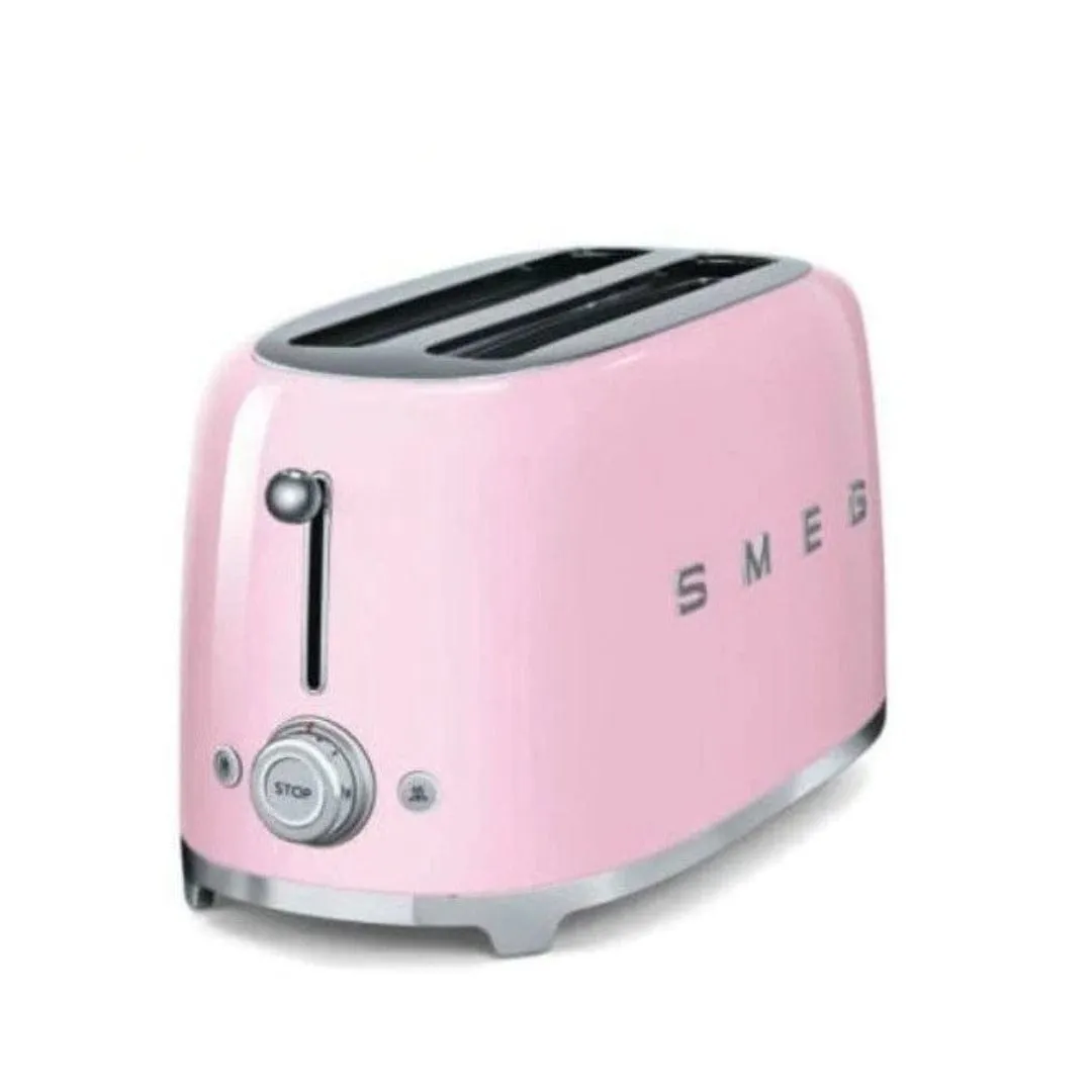 Smeg Retro 1500W 4 Slice Toaster Pink TSF02PKSA