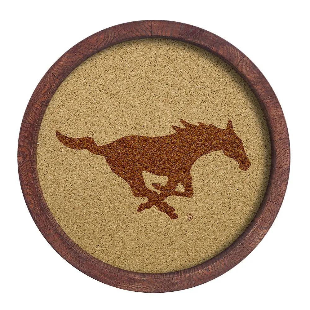 SMU Mustangs: Barrel Top Cork Note Board