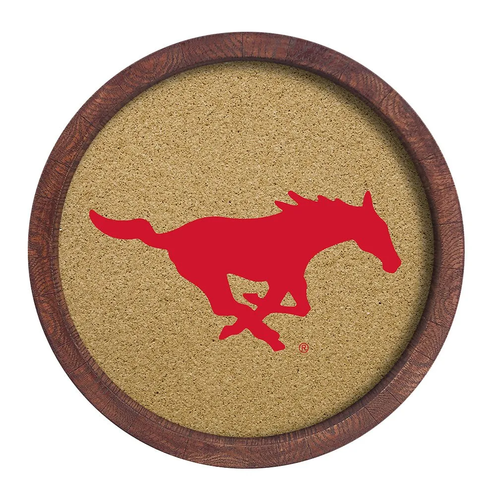 SMU Mustangs: Barrel Top Cork Note Board