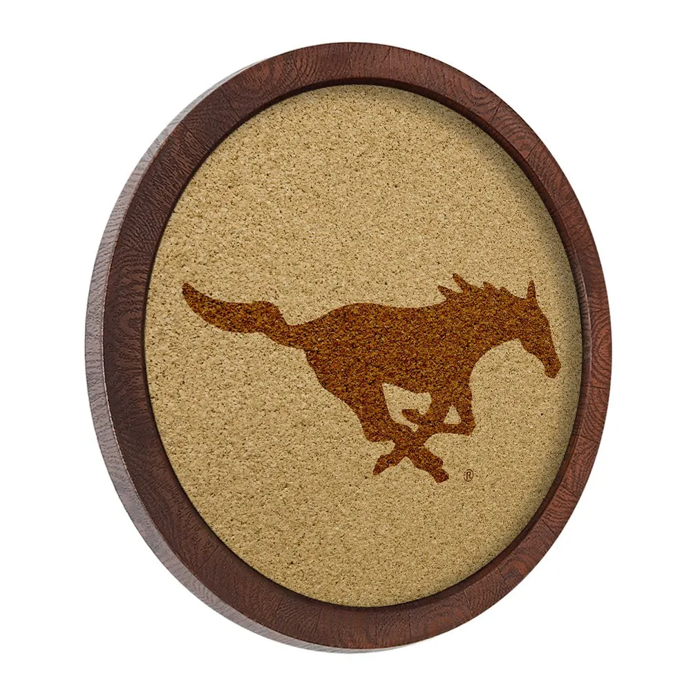 SMU Mustangs: Barrel Top Cork Note Board