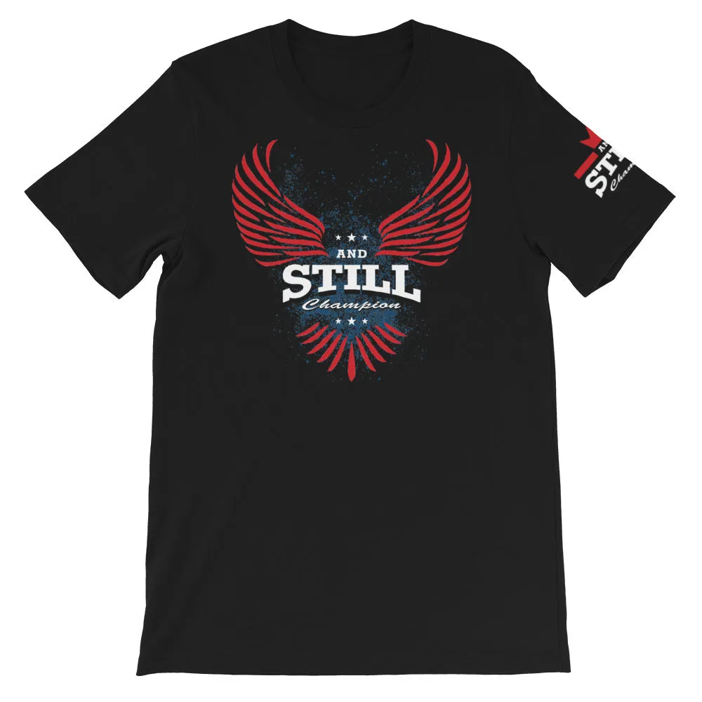Soaring Champion on front, Be Your Beast on back, ASC logo on sleeve men's T-shirt