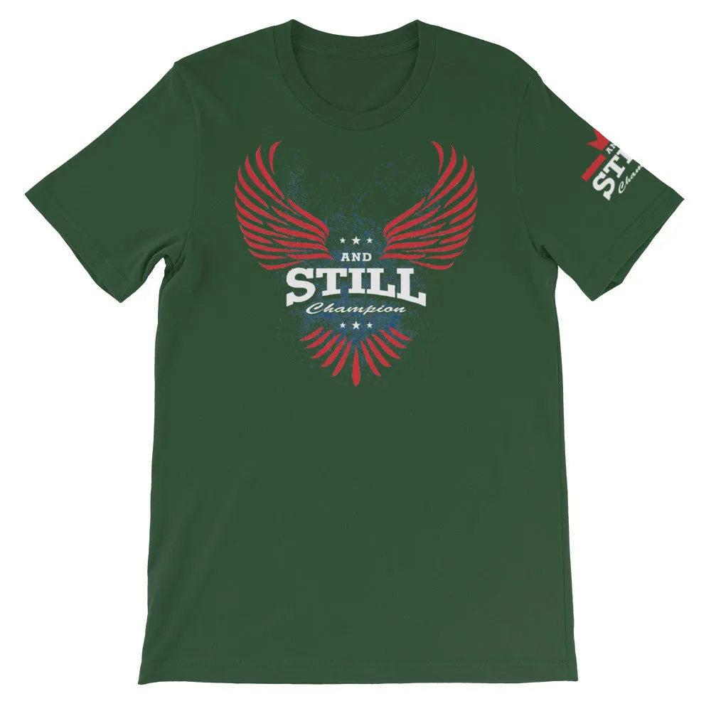 Soaring Champion on front, Be Your Beast on back, ASC logo on sleeve men's T-shirt