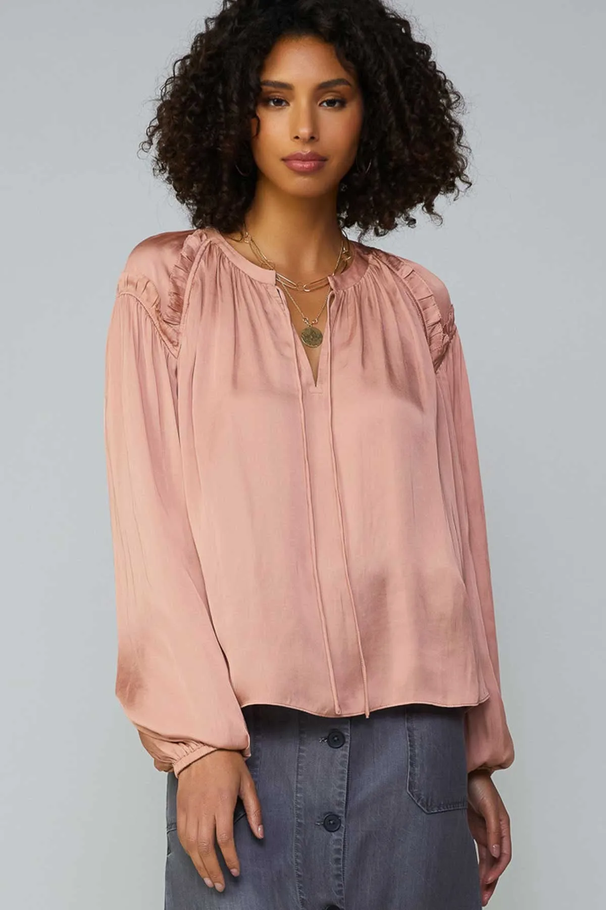 Soft Cascade Tie Top