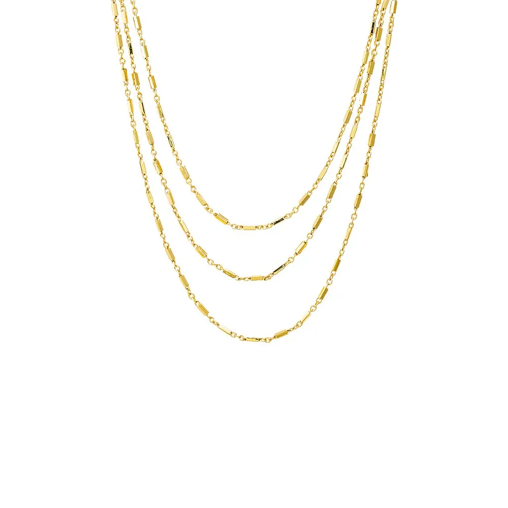 Solid Cylinder Chain Necklace