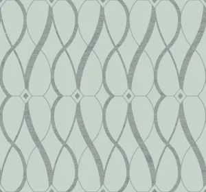Spa & Silver Graceful Geo Wallpaper Graceful Geo