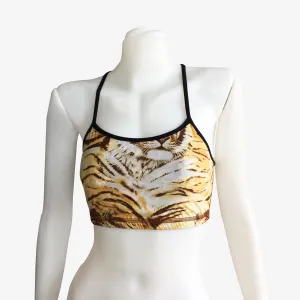 SPORTS BRA BROWN TIGER/LEOPARD