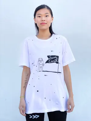 (S/S 2020) Save Earth distressed tee