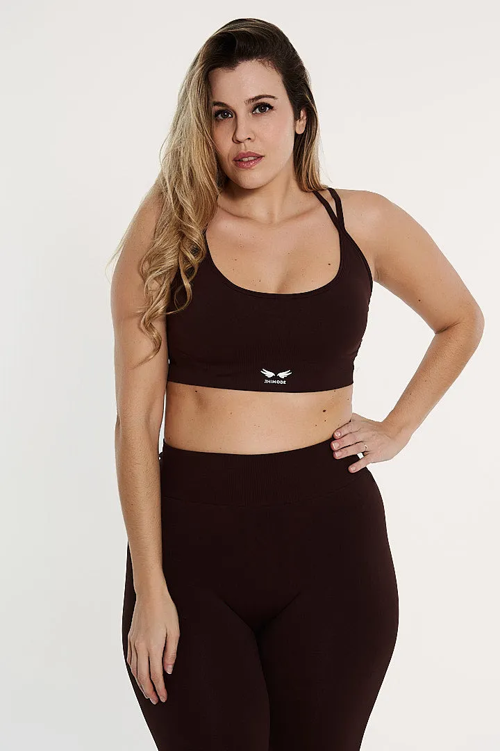 STAY STRONG LYRA BROWN SPORT BRA