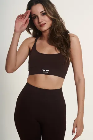 STAY STRONG LYRA BROWN SPORT BRA