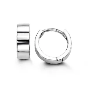 Sterling Silver (11mm) Small Huggie Hoop Earrings