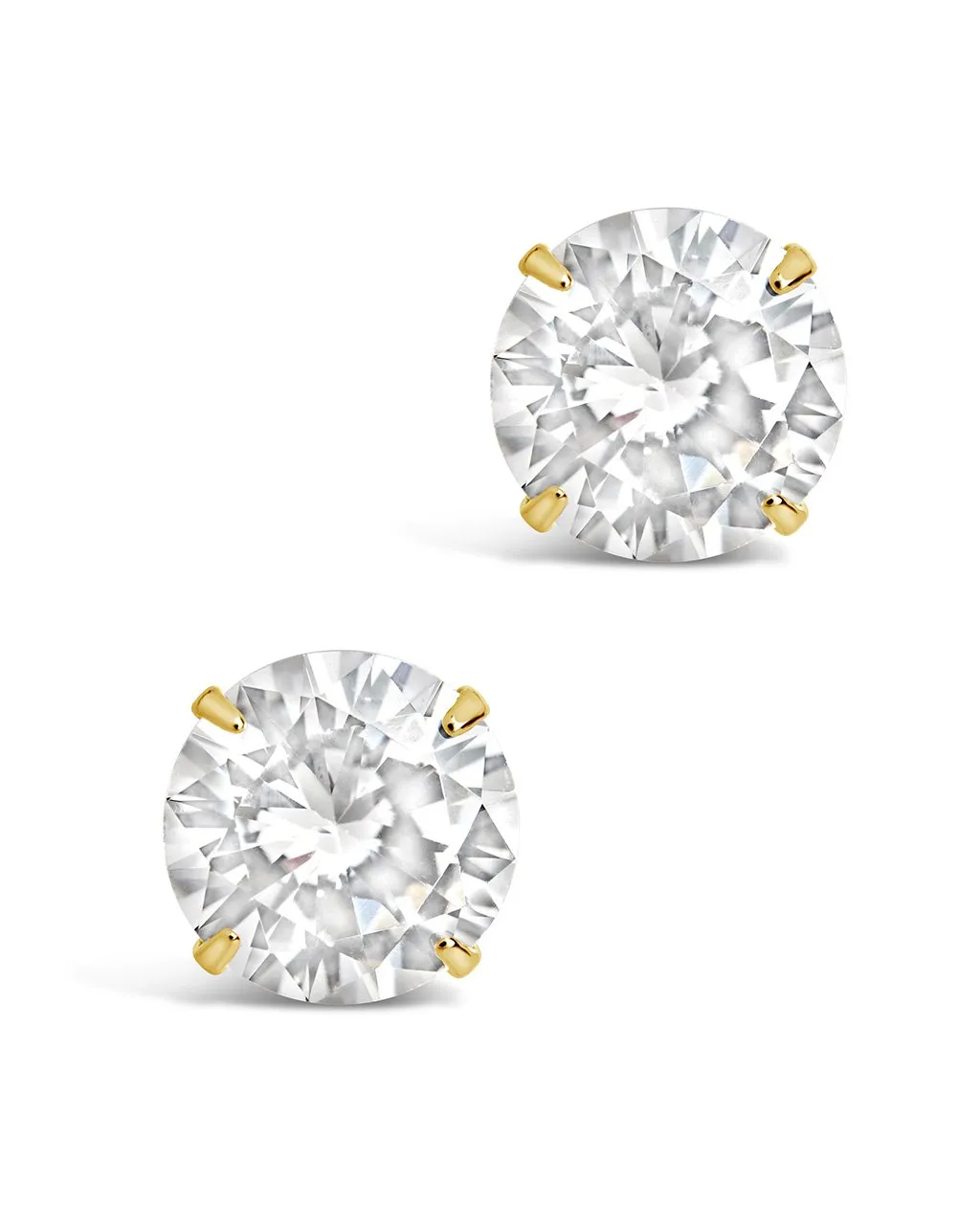 Sterling Silver 8mm CZ Stud Earrings