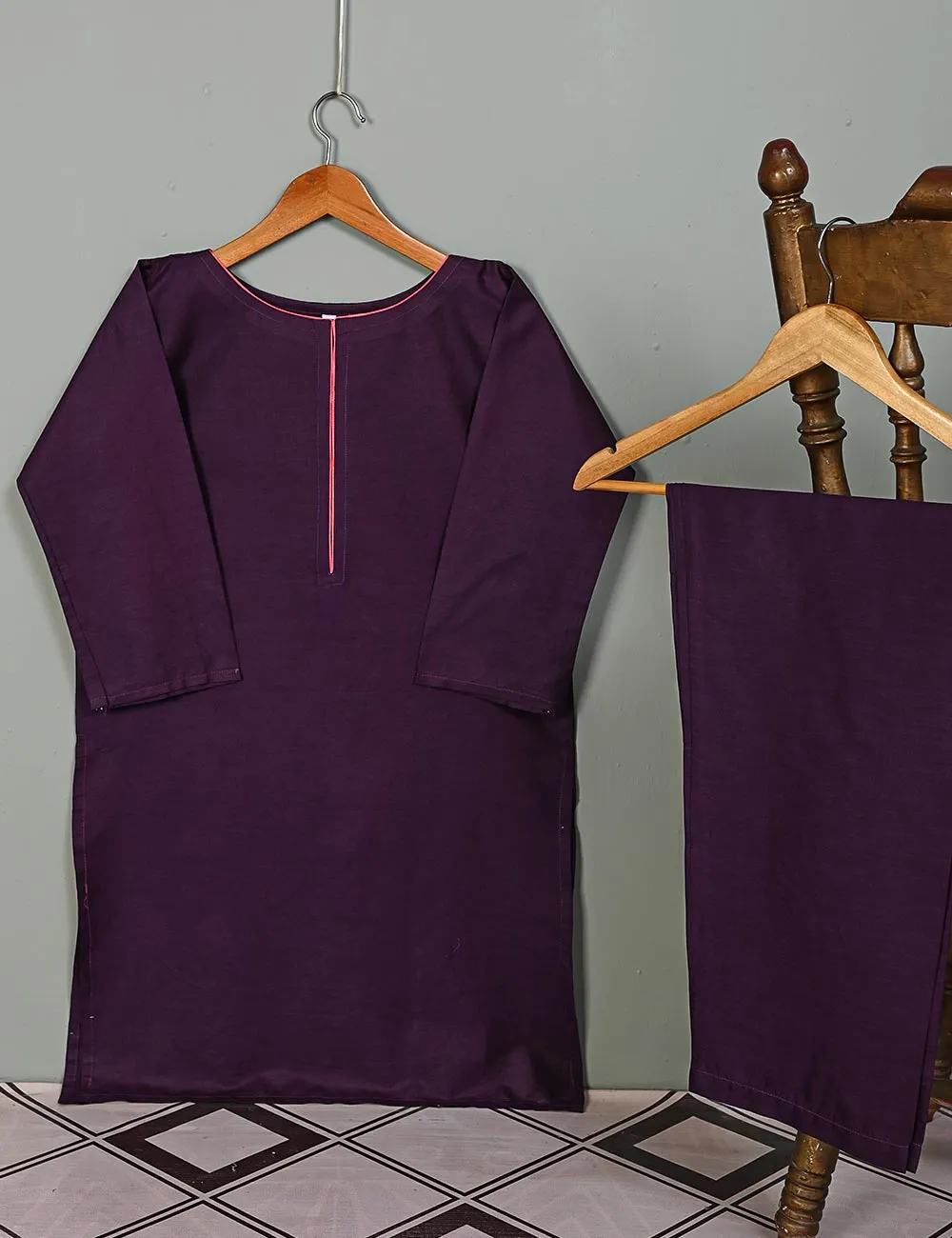 STP-005G-Purple - 2Pc Cotton Stitched