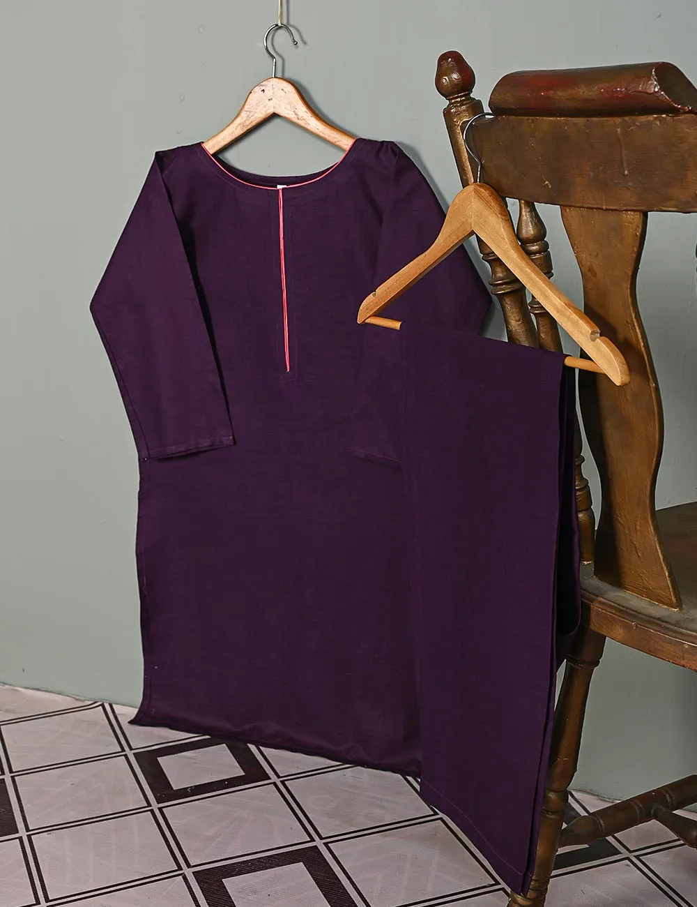 STP-005G-Purple - 2Pc Cotton Stitched