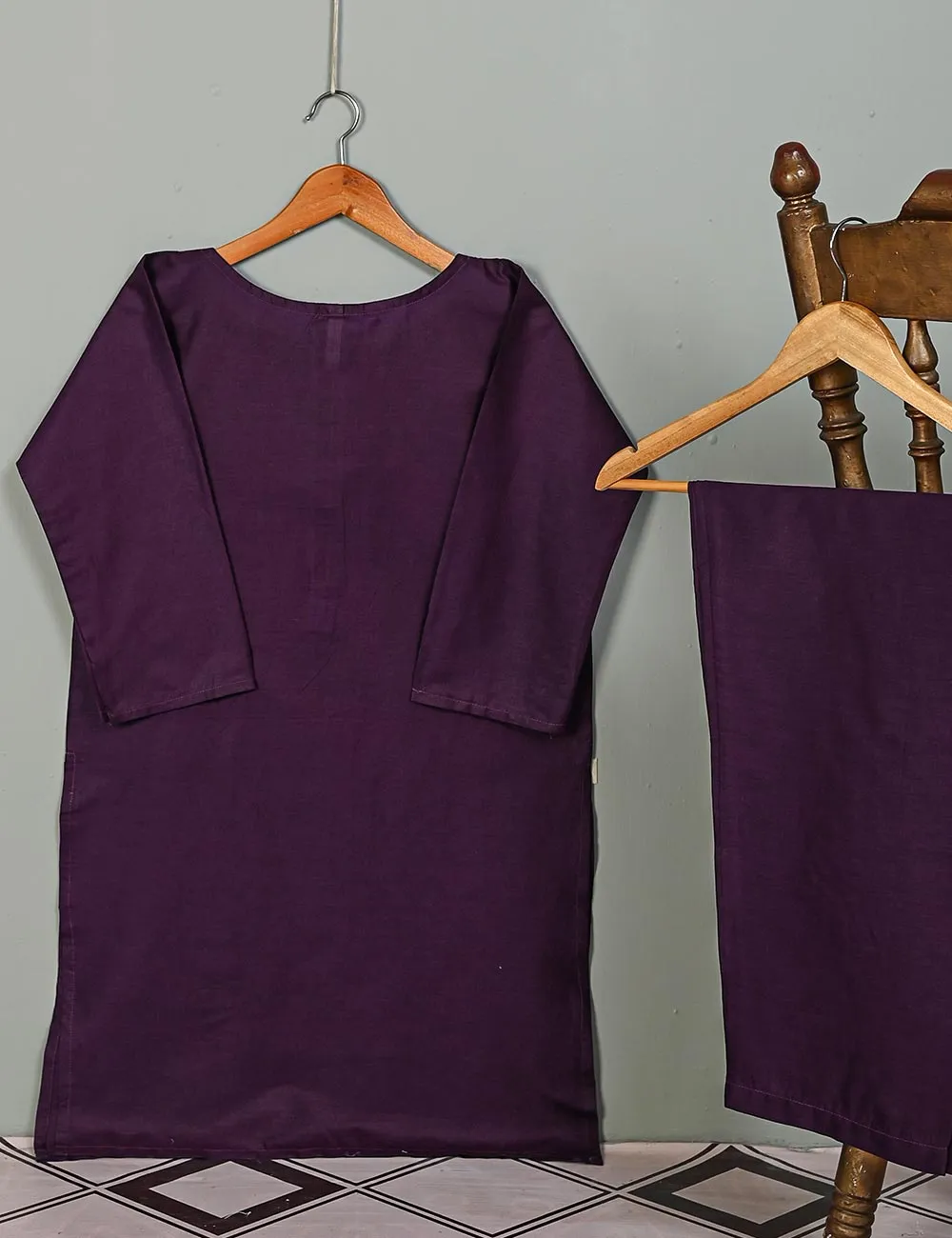 STP-005G-Purple - 2Pc Cotton Stitched