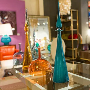 Straight Cone Petite Decanter, Azure - Joe Cariati