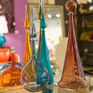 Straight Cone Petite Decanter, Azure - Joe Cariati