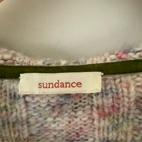Sundance Long Confetti Cable Knit Hooded Button Front Long Cardigan