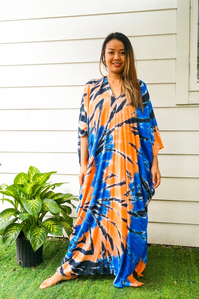Sunset Ripple Tie Dye Kaftan