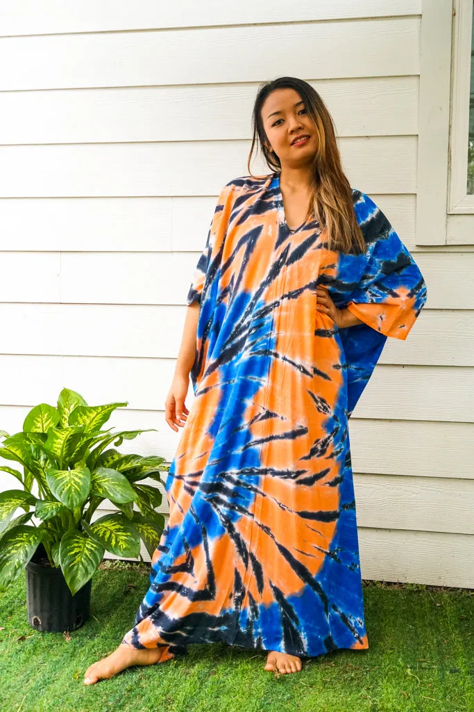 Sunset Ripple Tie Dye Kaftan