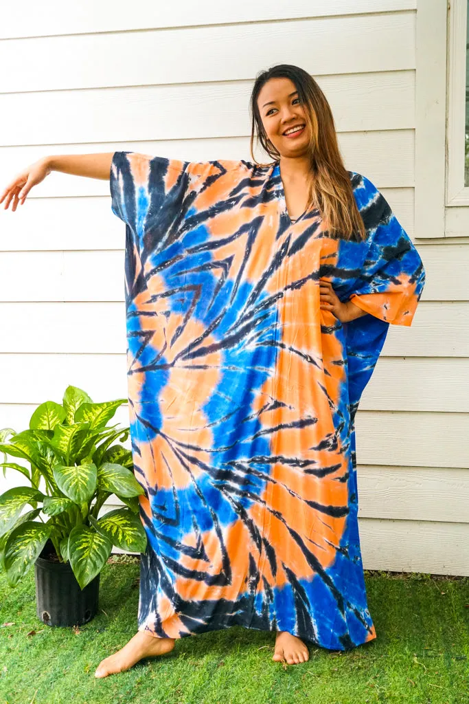 Sunset Ripple Tie Dye Kaftan