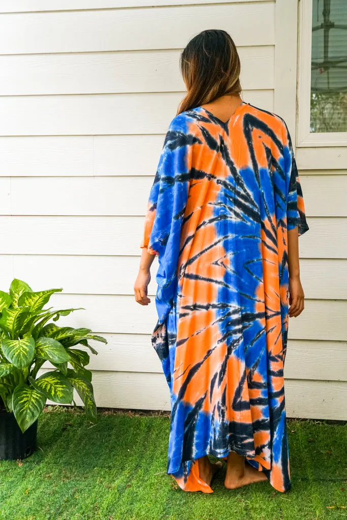 Sunset Ripple Tie Dye Kaftan