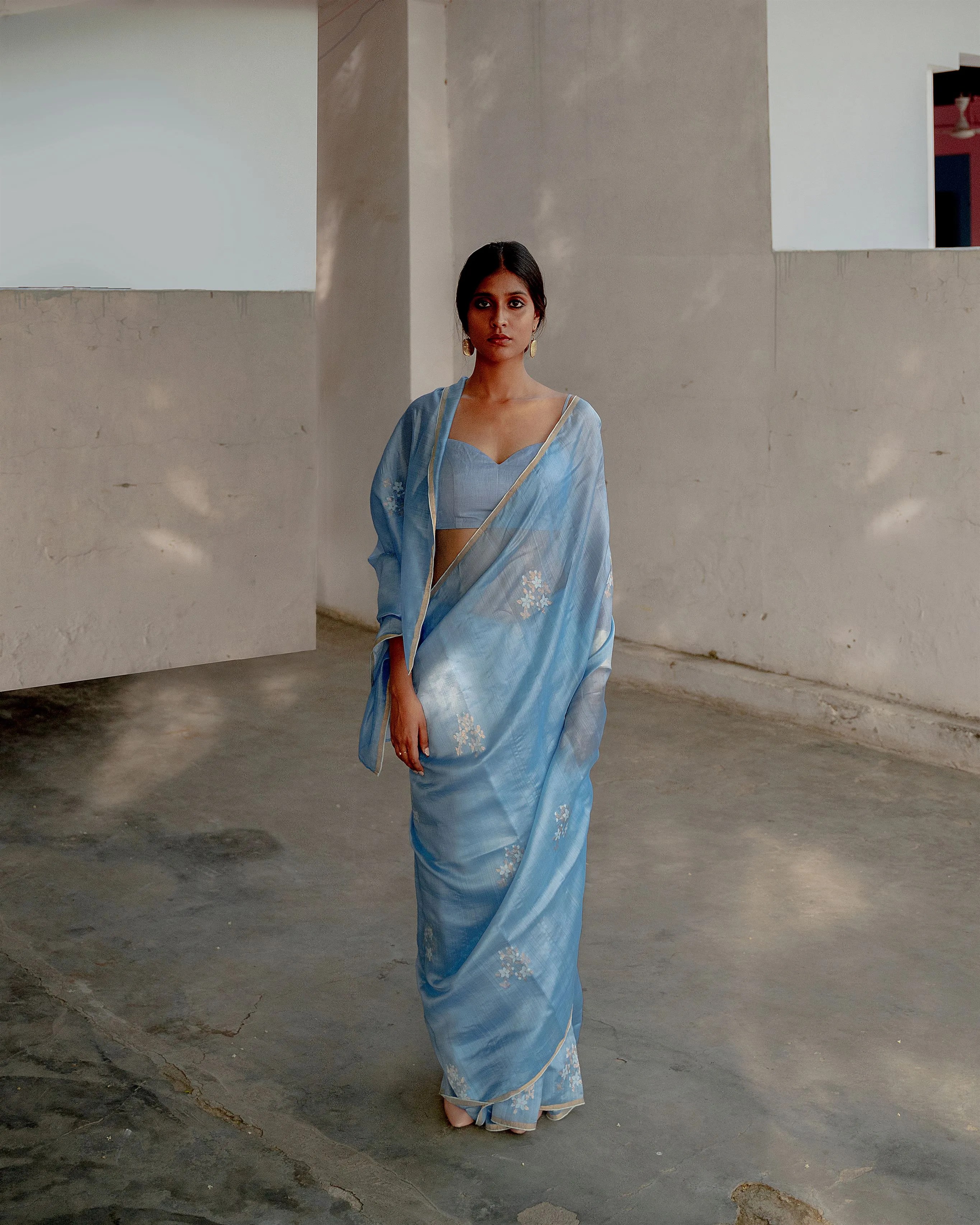 Suparna Som paaro sari 48 inch width by 5.5 meter length Yellow silk - delivery Time 8 weeks Festive 24 LOOK-15