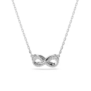 Swarovski Rhodium Hyperbola Pavé Infinity Necklace