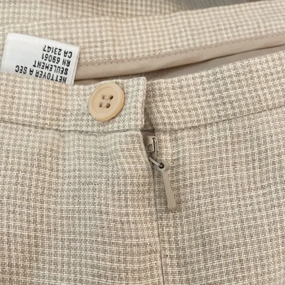 Talbots LINEN‎ houndstooth skirt