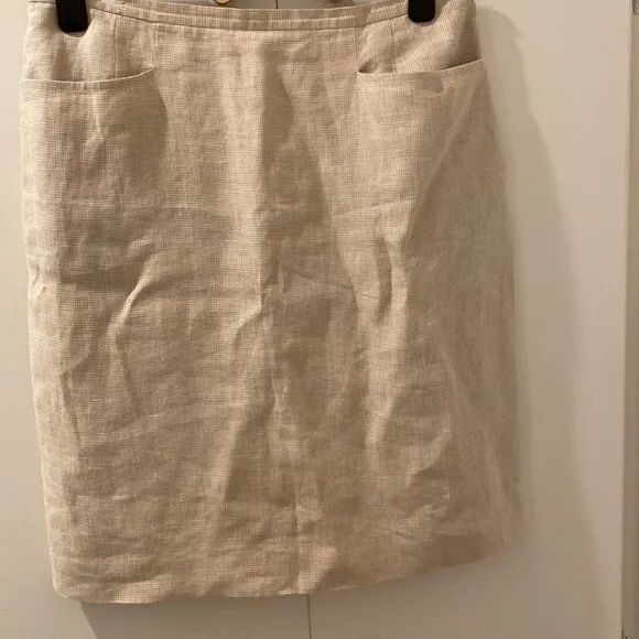 Talbots LINEN‎ houndstooth skirt