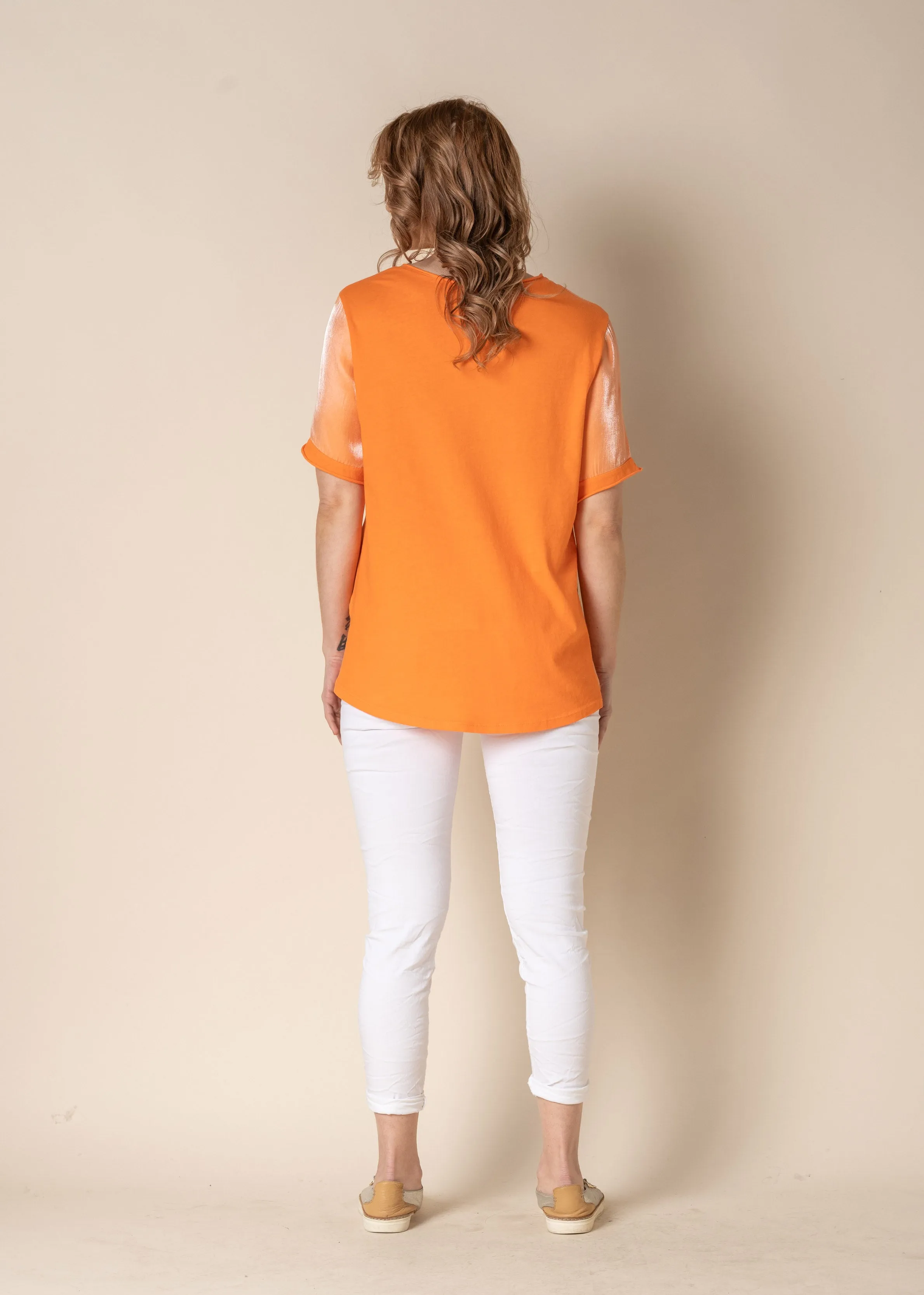 Talia Top in Sunset Orange