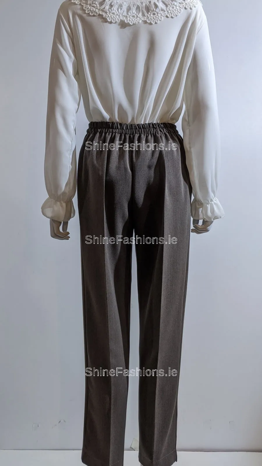 Taupe Fully Elasticated Waist Pocket Trouser