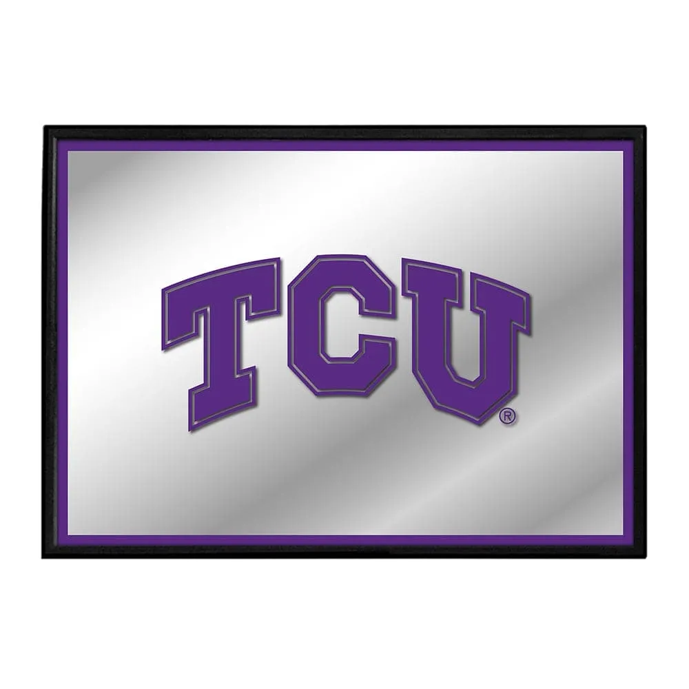 TCU Horned Frogs: Framed Mirrored Wall Sign
