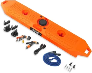 Tecoom 8 Gallon Pressurized Water Tank for Camping Shower Portable Off-Road Vehicles Pick up Truck SUV RV Water Storage Tank for Overlanding Road Shower Outdoor Activities Water Supply, Orange