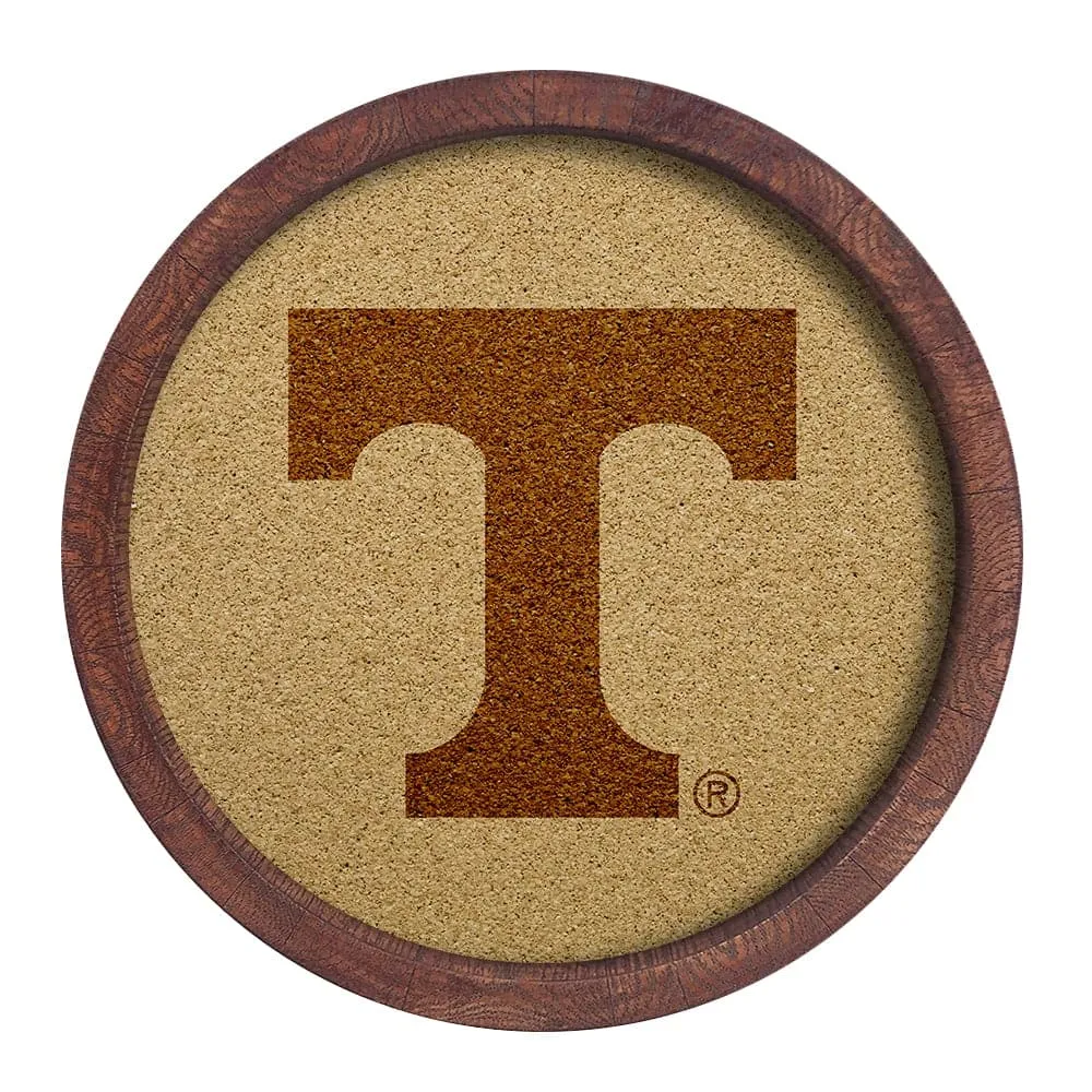 Tennessee Volunteers: "Faux" Barrel Framed Cork Board