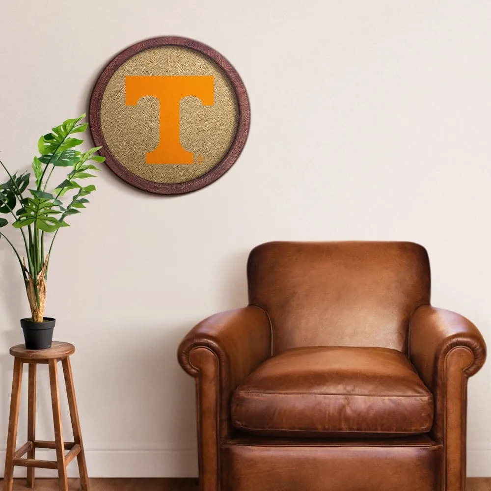 Tennessee Volunteers: "Faux" Barrel Framed Cork Board