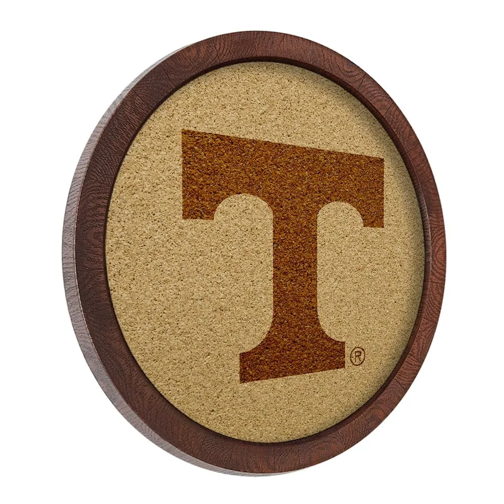 Tennessee Volunteers: "Faux" Barrel Framed Cork Board