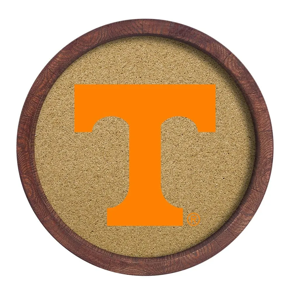 Tennessee Volunteers: "Faux" Barrel Framed Cork Board