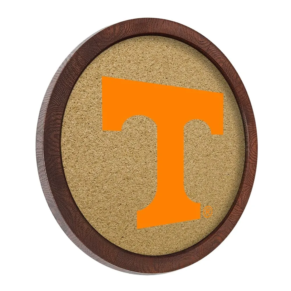 Tennessee Volunteers: "Faux" Barrel Framed Cork Board