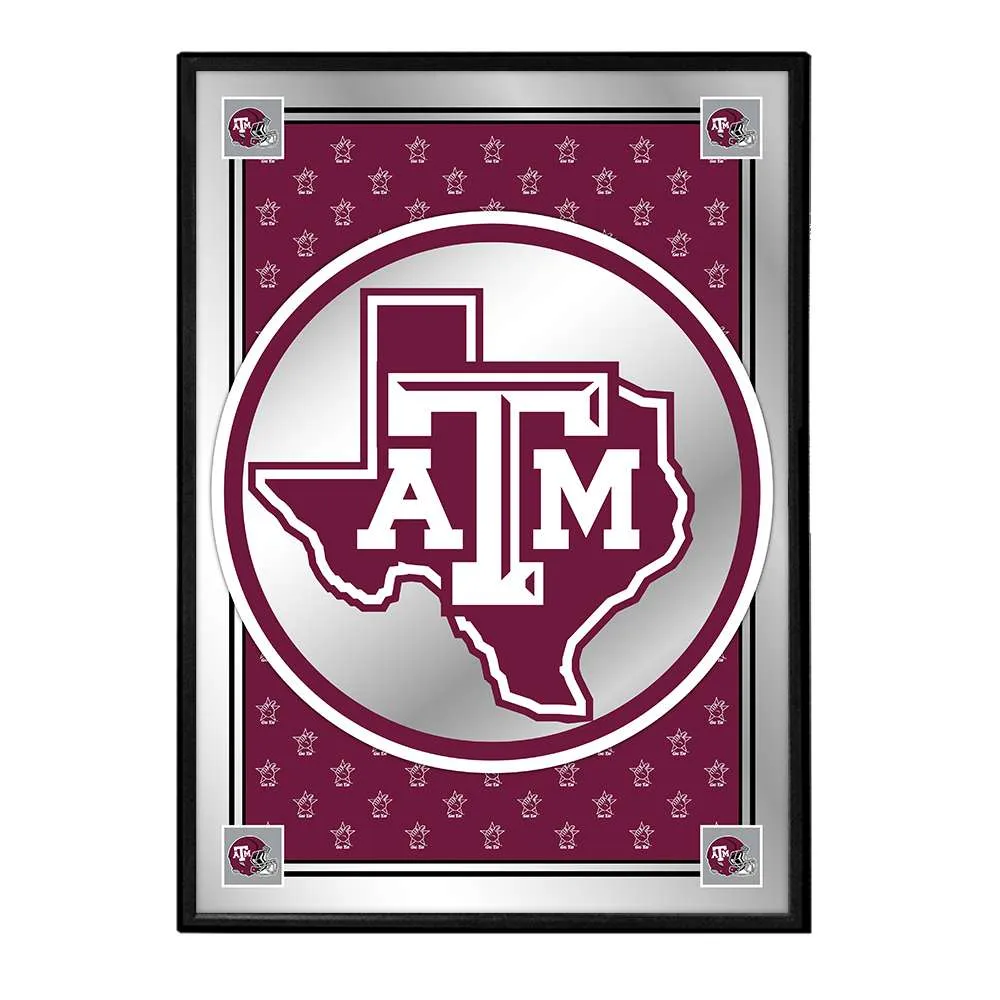 Texas A&M Aggies: Team Spirit, Texas - Framed Mirrored Wall Sign