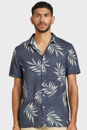 The Academy Brand Garner Short Sleeve Shirt - Navy