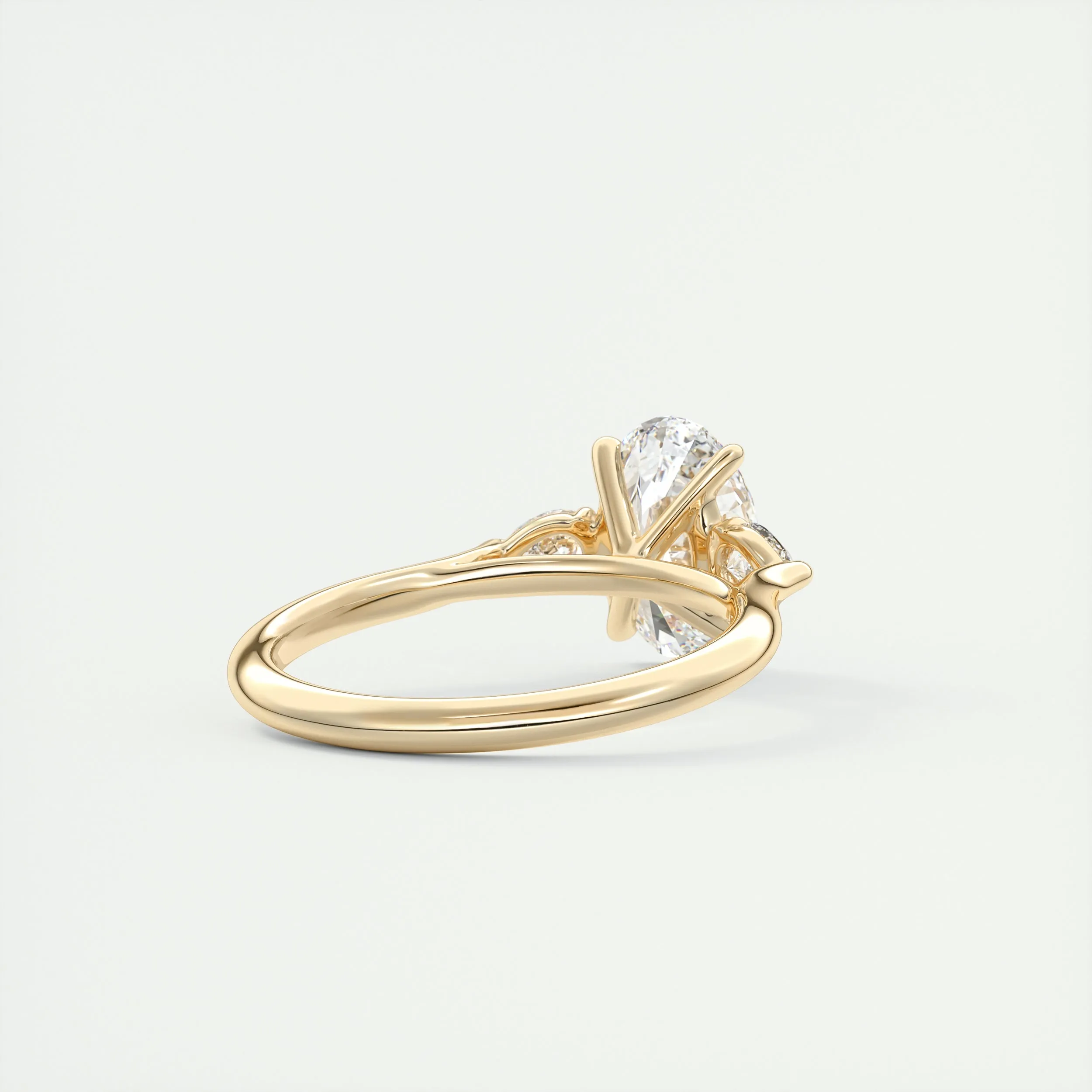 The Cathedral Three Stone | Oval