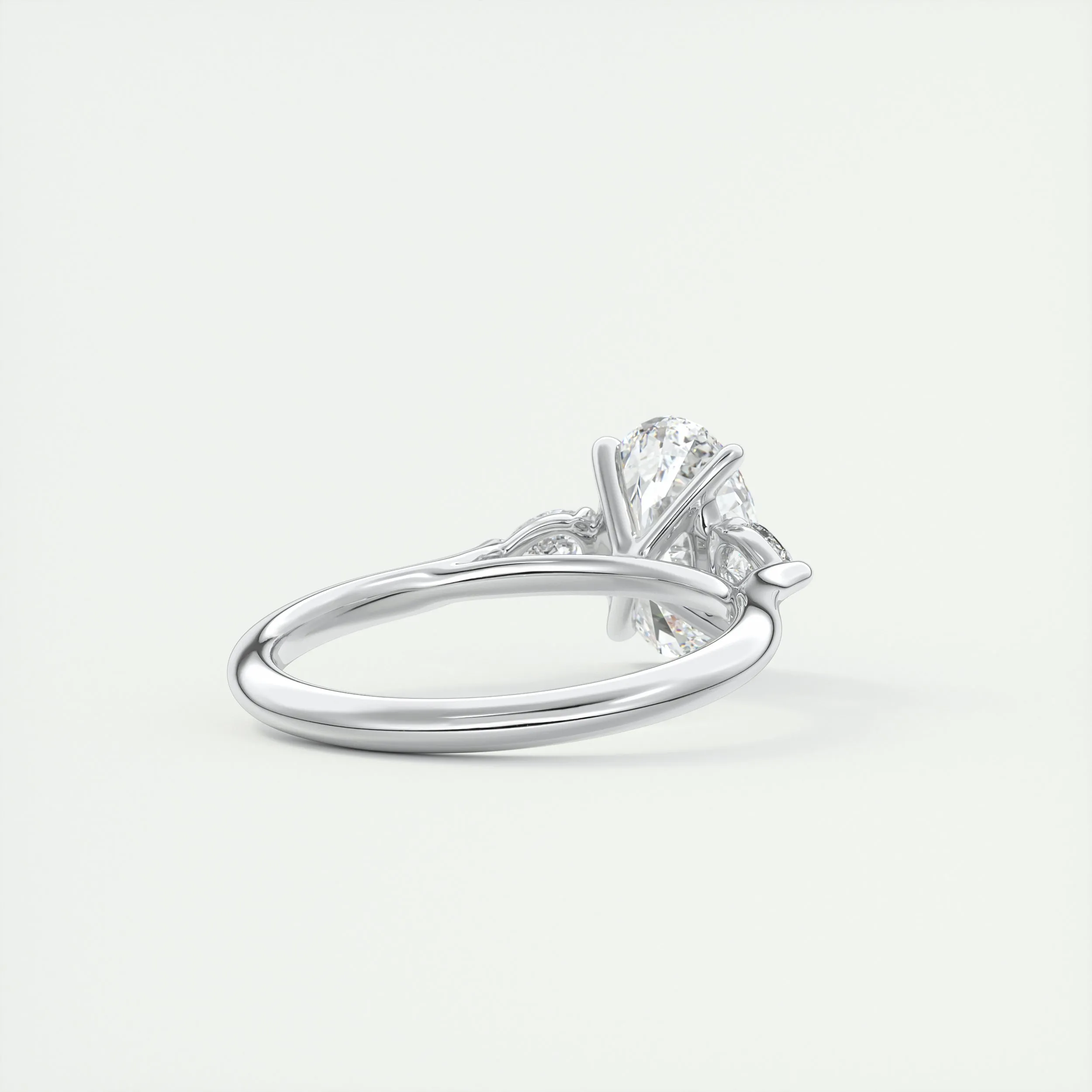 The Cathedral Three Stone | Oval